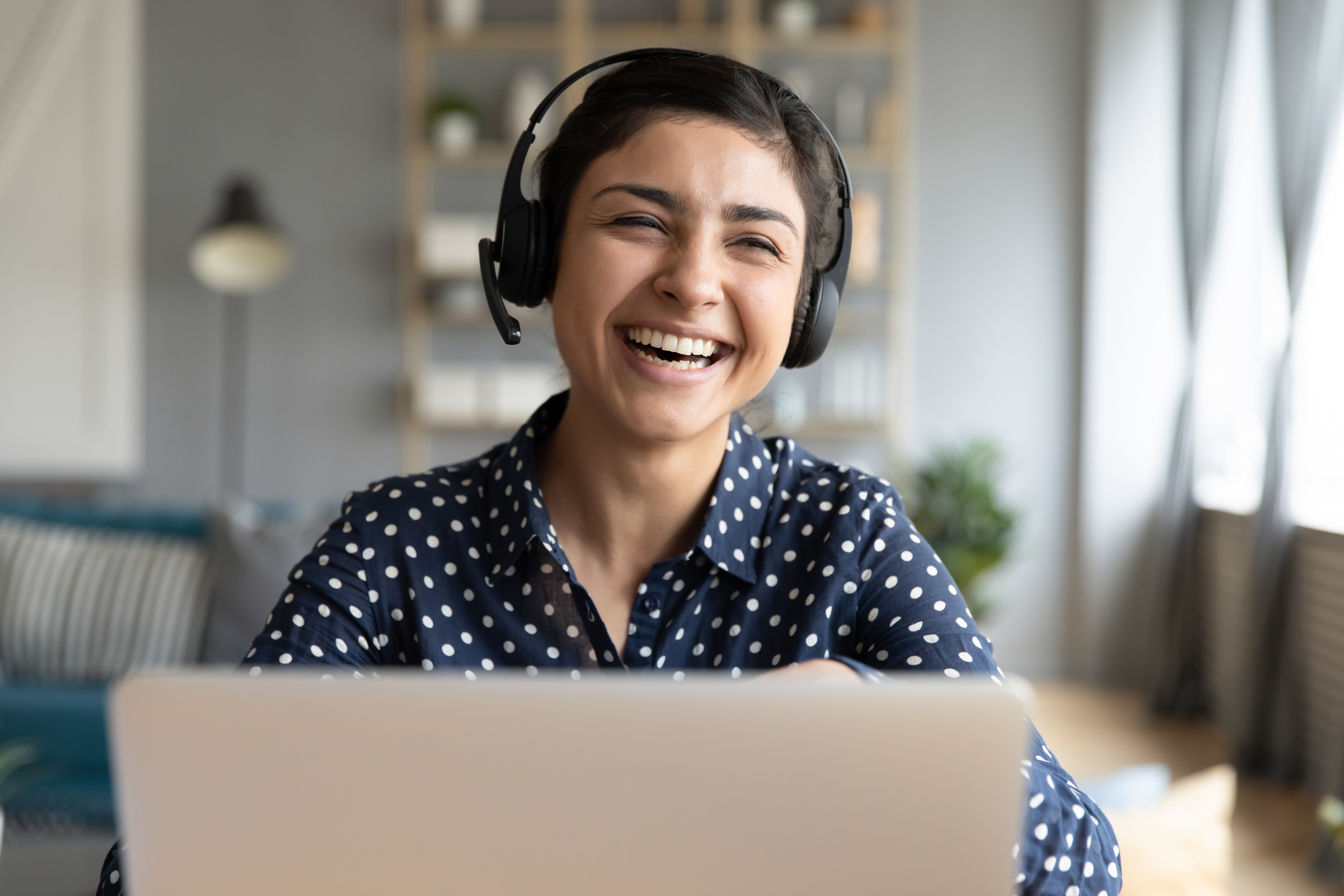 Woman in Headset