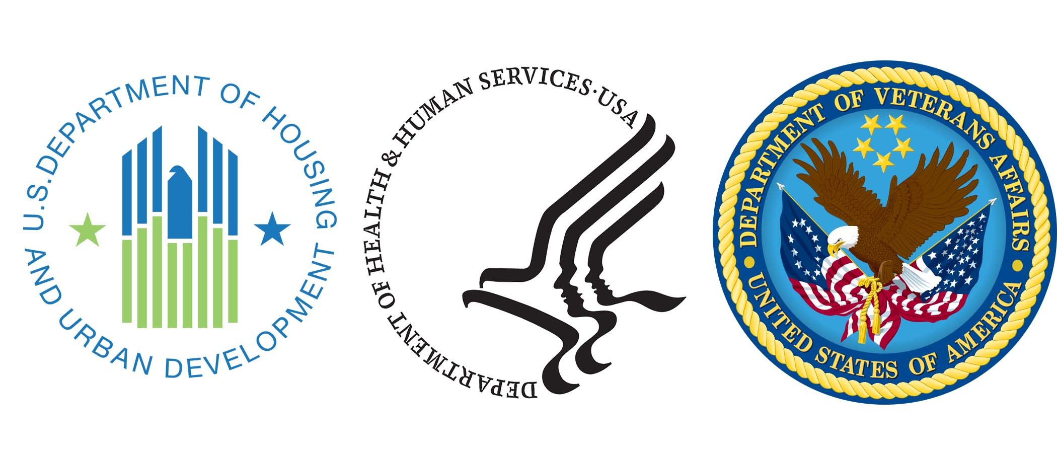 US Department of Housing and Urban Development Logo and Department of Health & Human Services Logo and Department of Veterans Affairs Logo