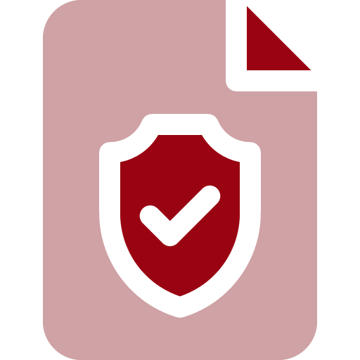 illustration icon of shield on file